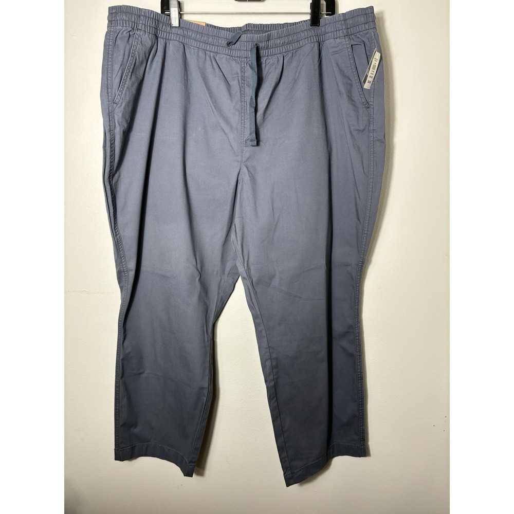 NEW! LL Bean Pull On Chino Ankle Pants Women's 24W Navy Blue Cotton Minimalist